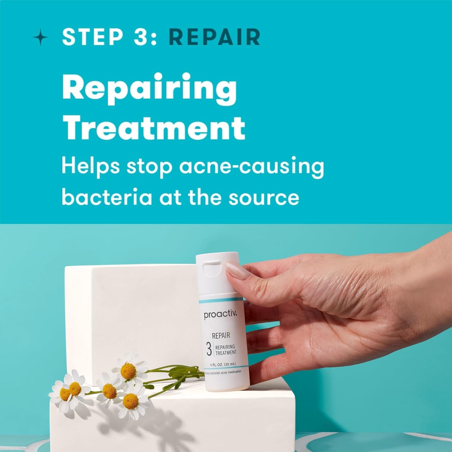 3 Step Acne Treatment - Benzoyl Peroxide Face Wash, Repairing Acne Spot Treatment for Face and Body, Exfoliating Toner - 30 Day Complete Acne Skin Care Kit