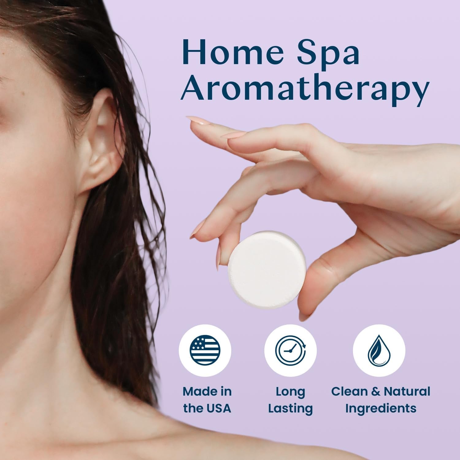 Aromatherapy Shower Steamers - 15 Pack Lavender, Ideal for Easter Gifts, Relaxation, Travel Essentials, and Self-Care.