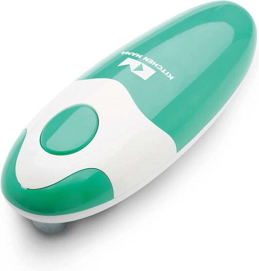 Auto Electric Can Opener: Open Your Cans with a Simple Press of Button - Automatic, Hands Free, Smooth Edge, Food-Safe, Battery Operated, YES YOU CAN (Teal)